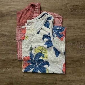 2 Target Goodfellow & Co. Tanks - Tropical Print (Large)